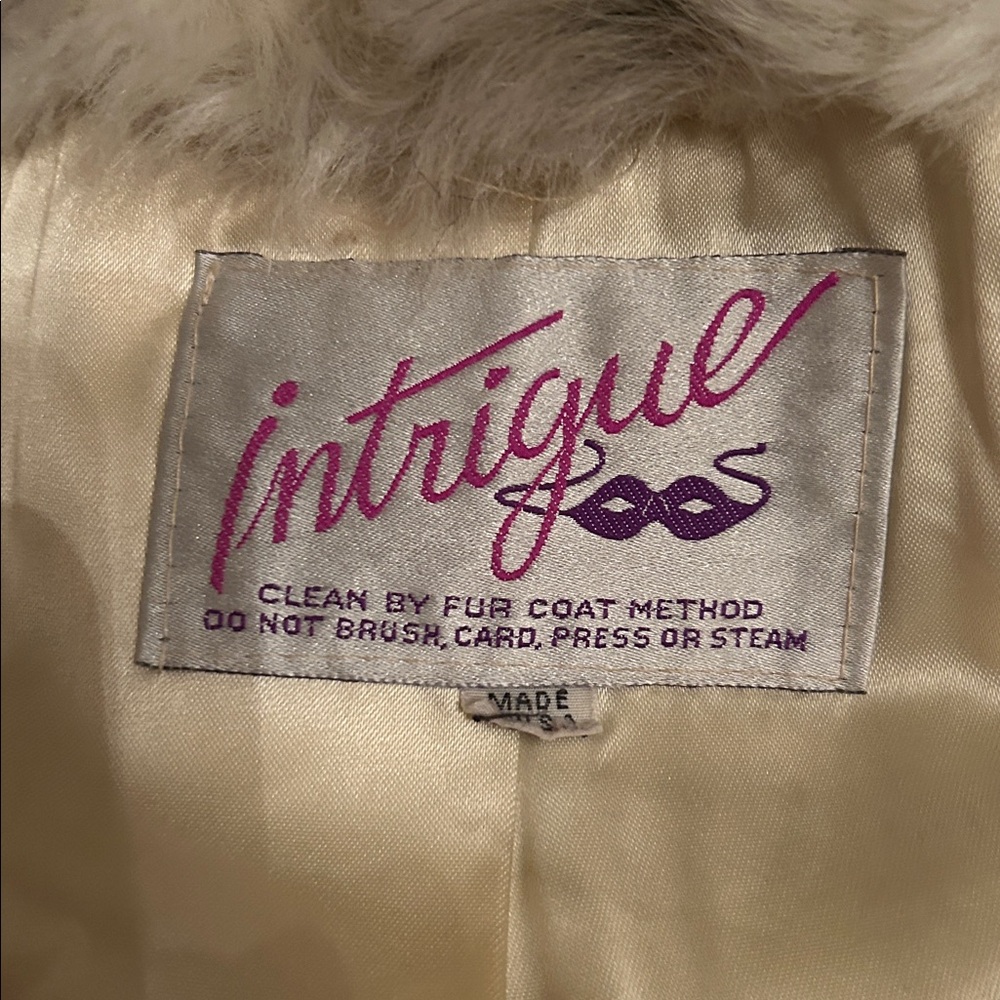 Intrigue Cream Faux Fur Pea Coat - Picture 10 of 15